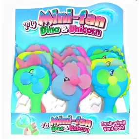 My Mini-Fan Dino & Unicorn, Assortment, 1 Count