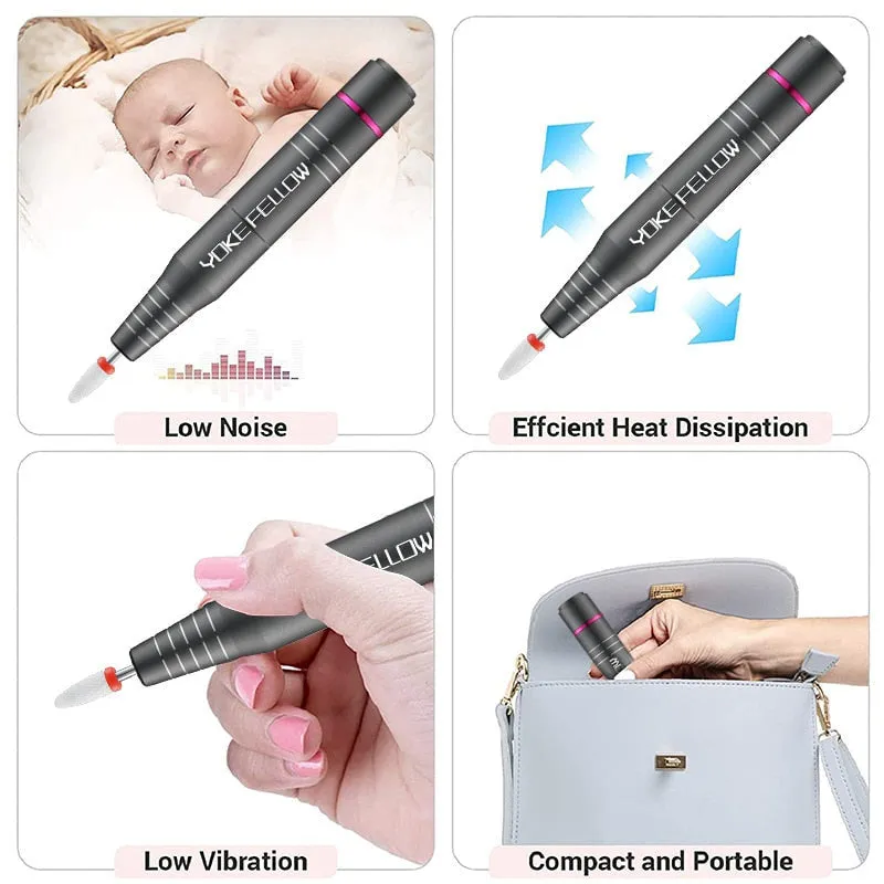 Nail Drill Kit/Electric Nail File Drill/acrylic nail kit with drill/acrylic nall drill kit/nall kit with drill/nail drill set/manicure machine/electric manicure set