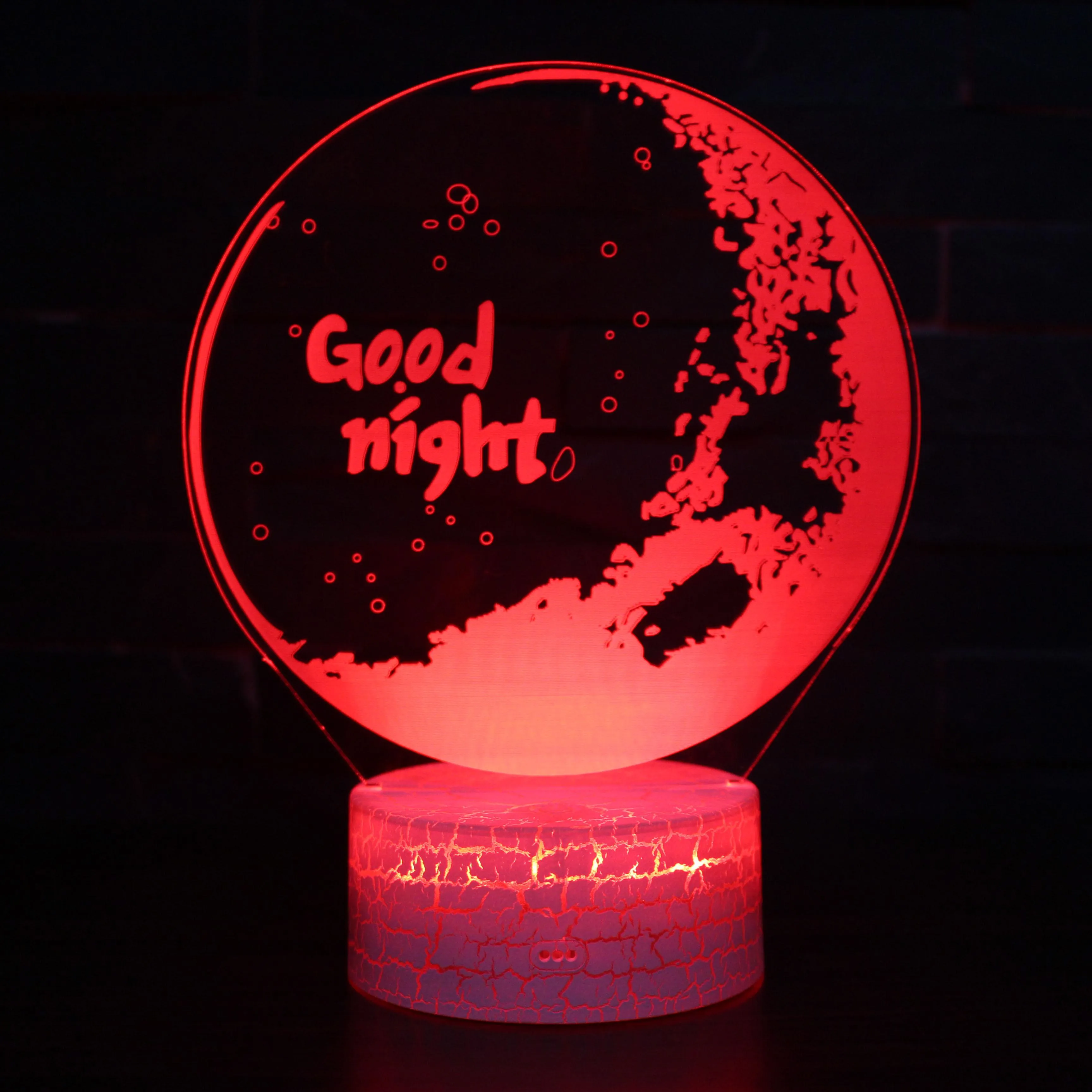 New Romantic Love 3D Lamp Moon Acrylic LED Night Light Decorative Table Lamp Valentine's Day Sweetheart Wife's Gift