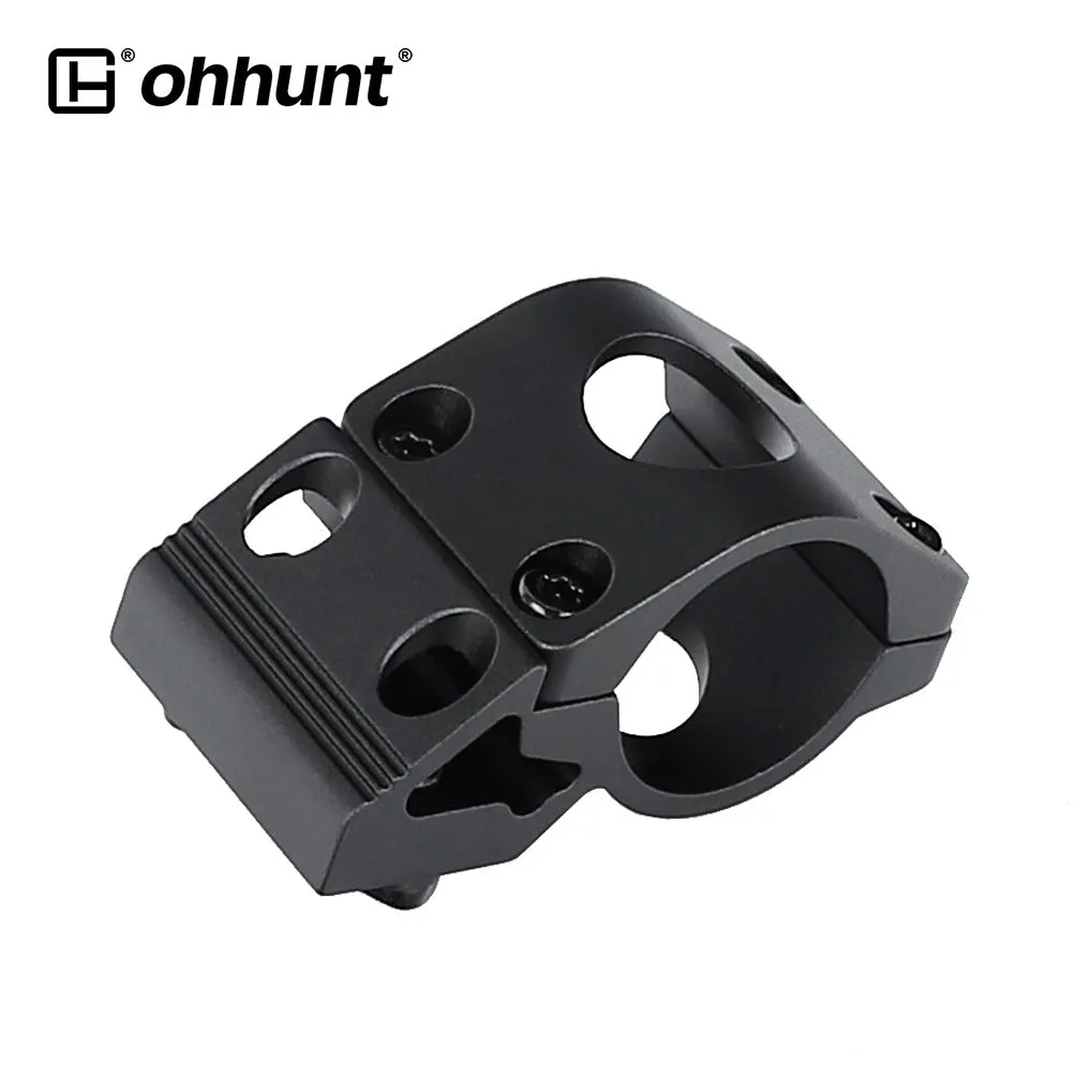 ohhunt 45 degree Offset M-lok Flashlight Mount Ring for 1 inch Diameter Flashlights