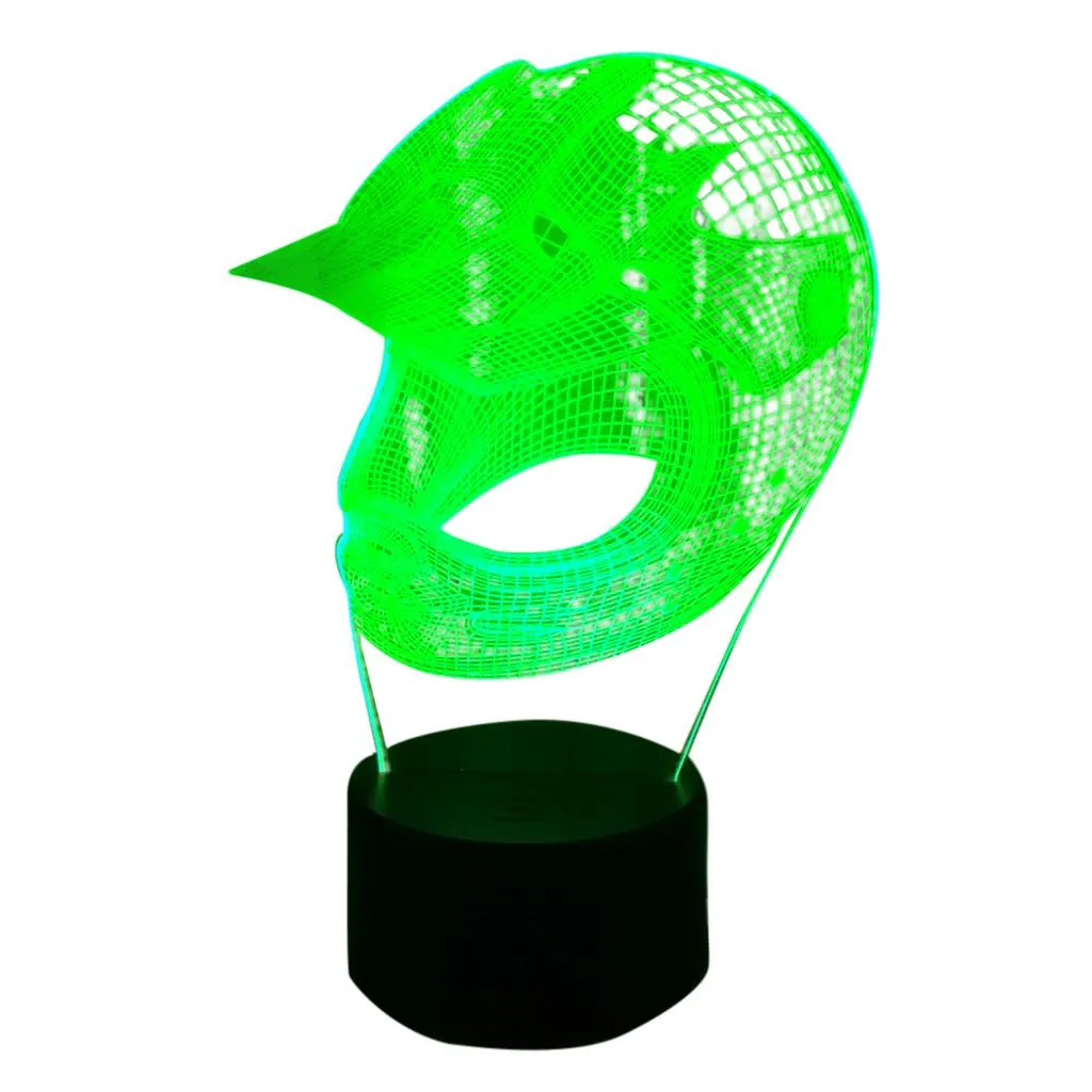 ON 3D Colorful Football Cap Toy Helmet Led Light Gift Furnitures Illusion Lights