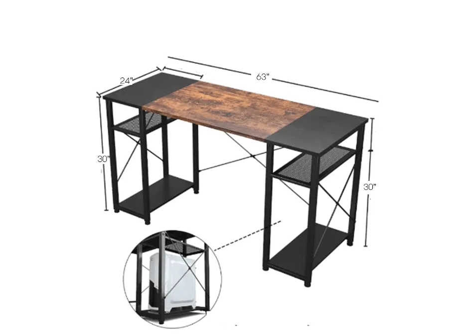 Orion Computer Table 63" with CPU Compartment