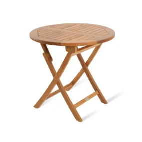 Pamela Teak Folding Round Dining Table