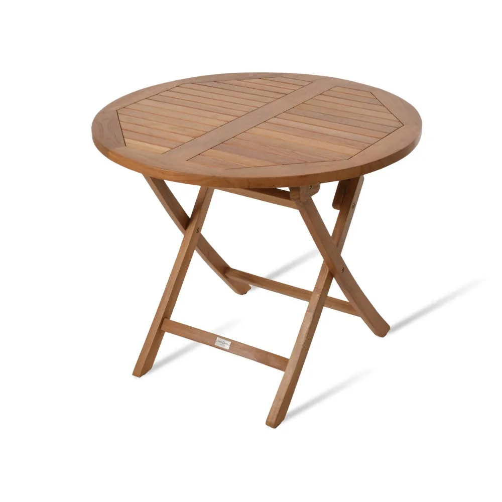 Pamela Teak Folding Round Dining Table