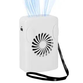 Portable Clip-on Fan with Power Bank - Rechargeable Desk Mini Fan, 3 Speeds.