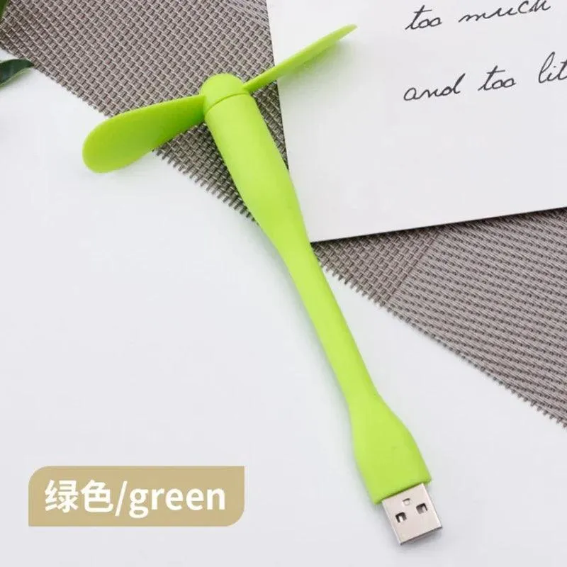 Portable Flexible USB Fan - Bendable Hand Cooling Gadget for Summer Relief