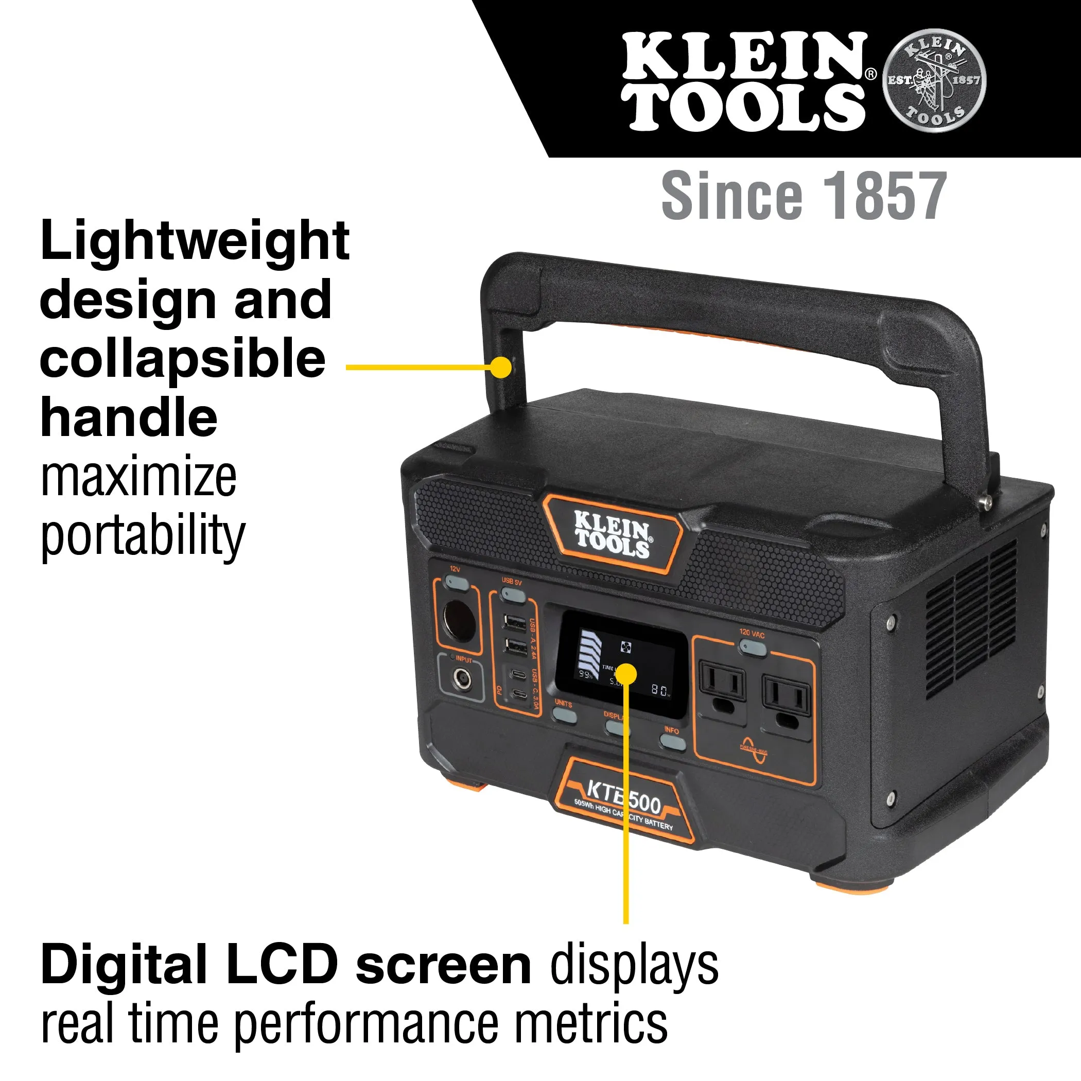 Power Station - Klein Tools Portable 500W Power Station, KTB500