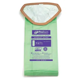 ProTeam 107313 Intercept Micro Filter Bags for Super Coach Pro 10 Backpack Vacuum (10PK)