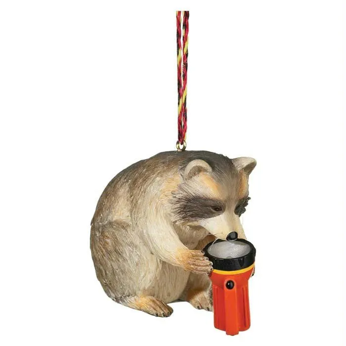 Raccoon W-flashlight Ornament