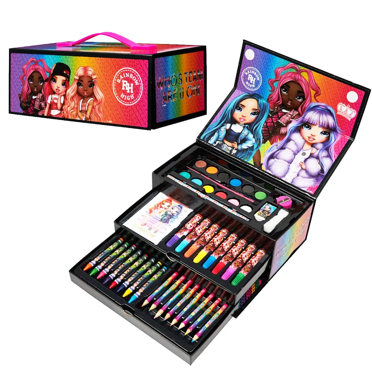 Rainbow High Art Set Kids 40 Plus Pieces,  Kids Colouring Sets