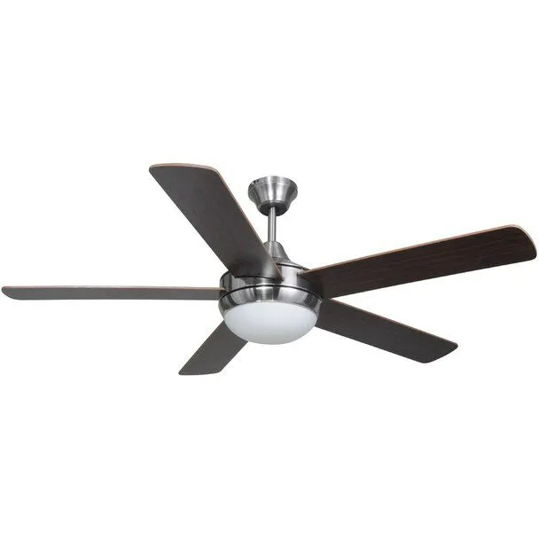 Riverchase Satin Nickel Remote Control 52" Ceiling Fan w/ Light Kit : 1069