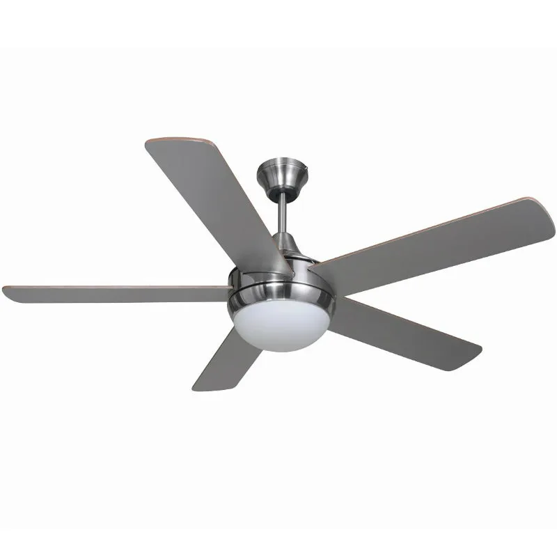 Riverchase Satin Nickel Remote Control 52" Ceiling Fan w/ Light Kit : 1069