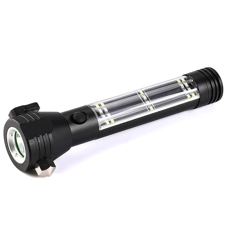 Roadside HERO ™ 9-IN-1 Multi-Function Flashlight / Survival Tool / Power Bank / Solar & USB