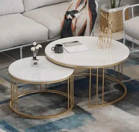 Round Nesting Coffee Table for Living Room