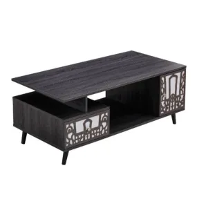 Rustic Coffee Table Grey Wood - CT-103