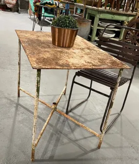 Rustic Metal  Garden Table   #5875