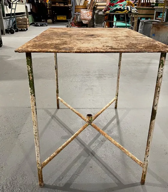 Rustic Metal  Garden Table   #5875