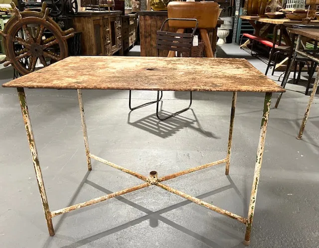 Rustic Metal  Garden Table   #5875