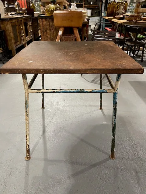 Rustic Metal  Garden Table   #5876