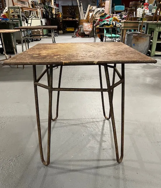 Rustic Metal  Garden Table   #5877