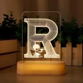 [SA] Letter Modeling Lamp Decoration Valentine's Day Decoration 3D Night Light