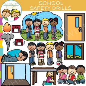 School Safety Drills Clip Art