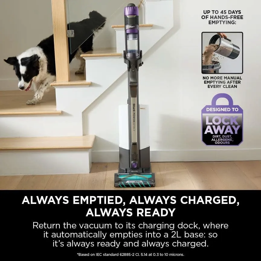 Shark IP3251UKT PowerDetect Clean and Empty Cordless Pet Vacuum Cleaner up to 70 Minutes Run Time Java Grey