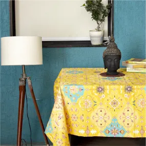 Sicilia Collection  anti skid & water resistant textured table cloth for dining table, table cover for center table - Heritage