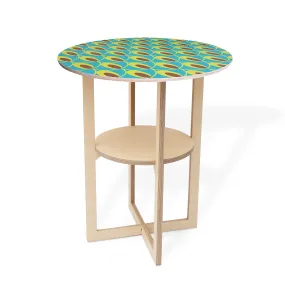 Side Table with Shweshwe print