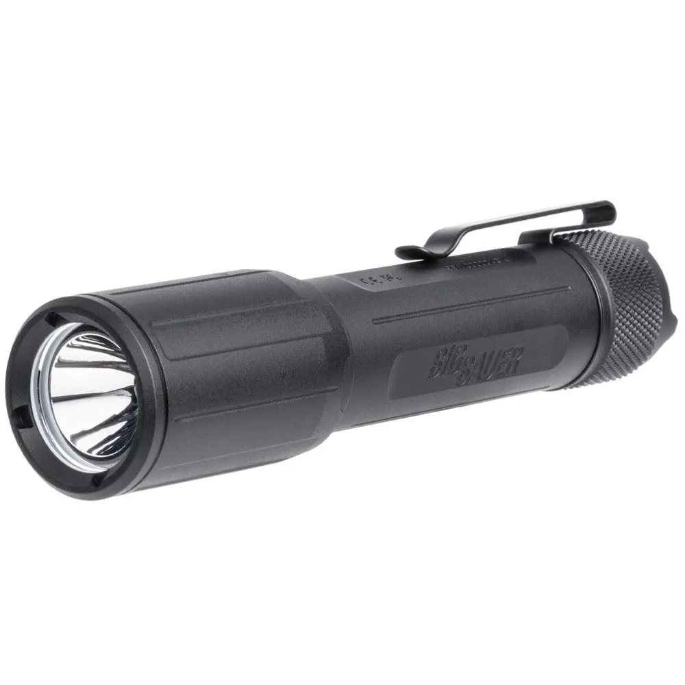 Sig Sauer Foxtrot-EDC, Compact Size Rechargeable, Handheld Flashlight, White Light, Black