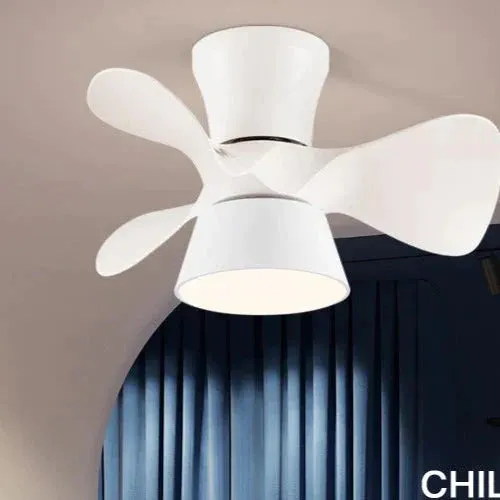 Simple Atmospheric Makaron LED Ceiling Invisible Fan Lamp