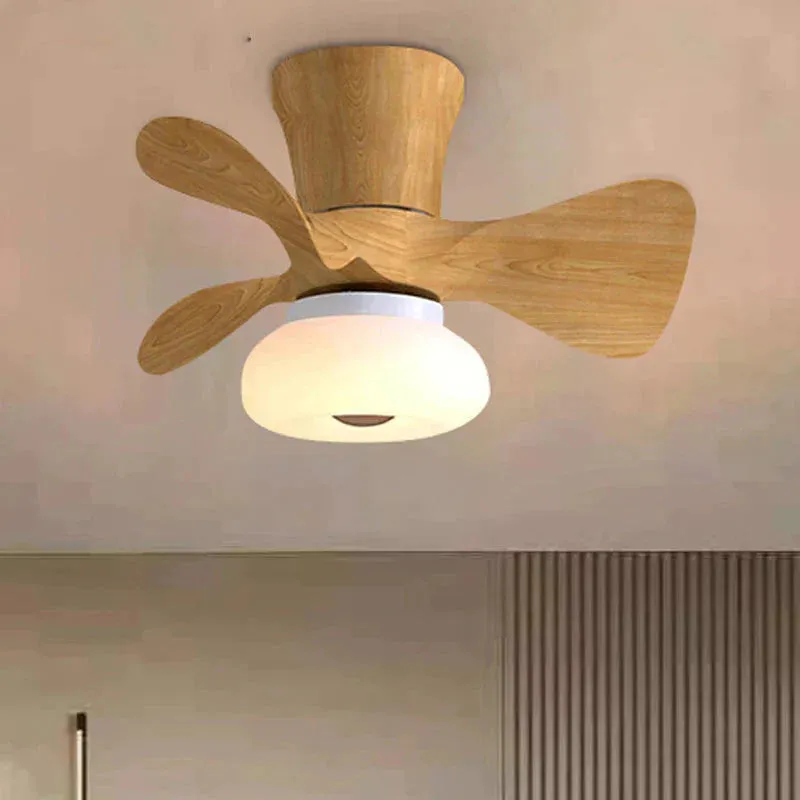 Simple Atmospheric Makaron LED Ceiling Invisible Fan Lamp