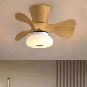 Simple Atmospheric Makaron LED Ceiling Invisible Fan Lamp