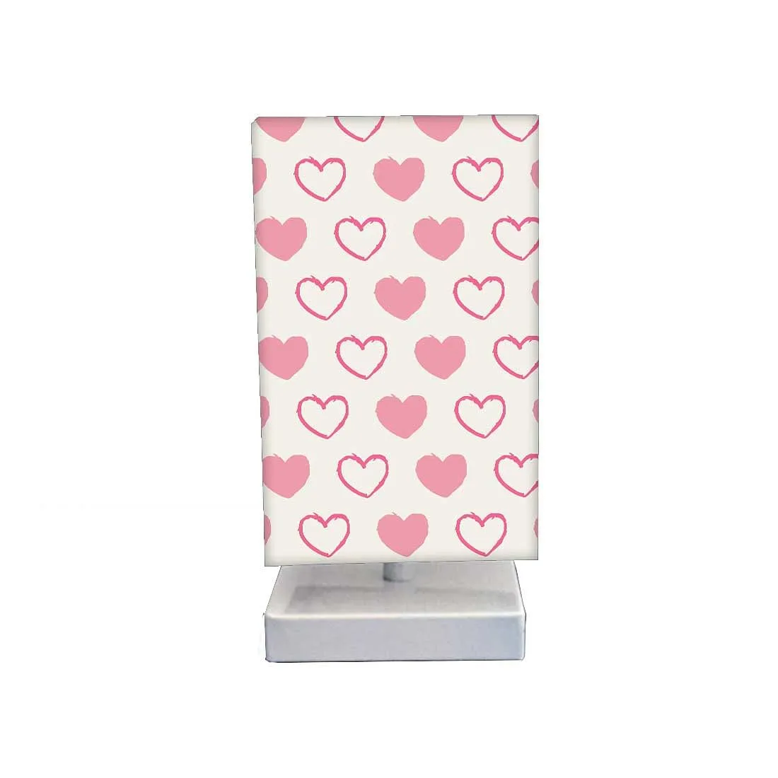 Table Lamp For Bedroom - Blue Valentine Hearts