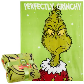 The Grinch Fleece Bed Blanket, Soft Bed Throw 150 x 130cm - Festive Gifts