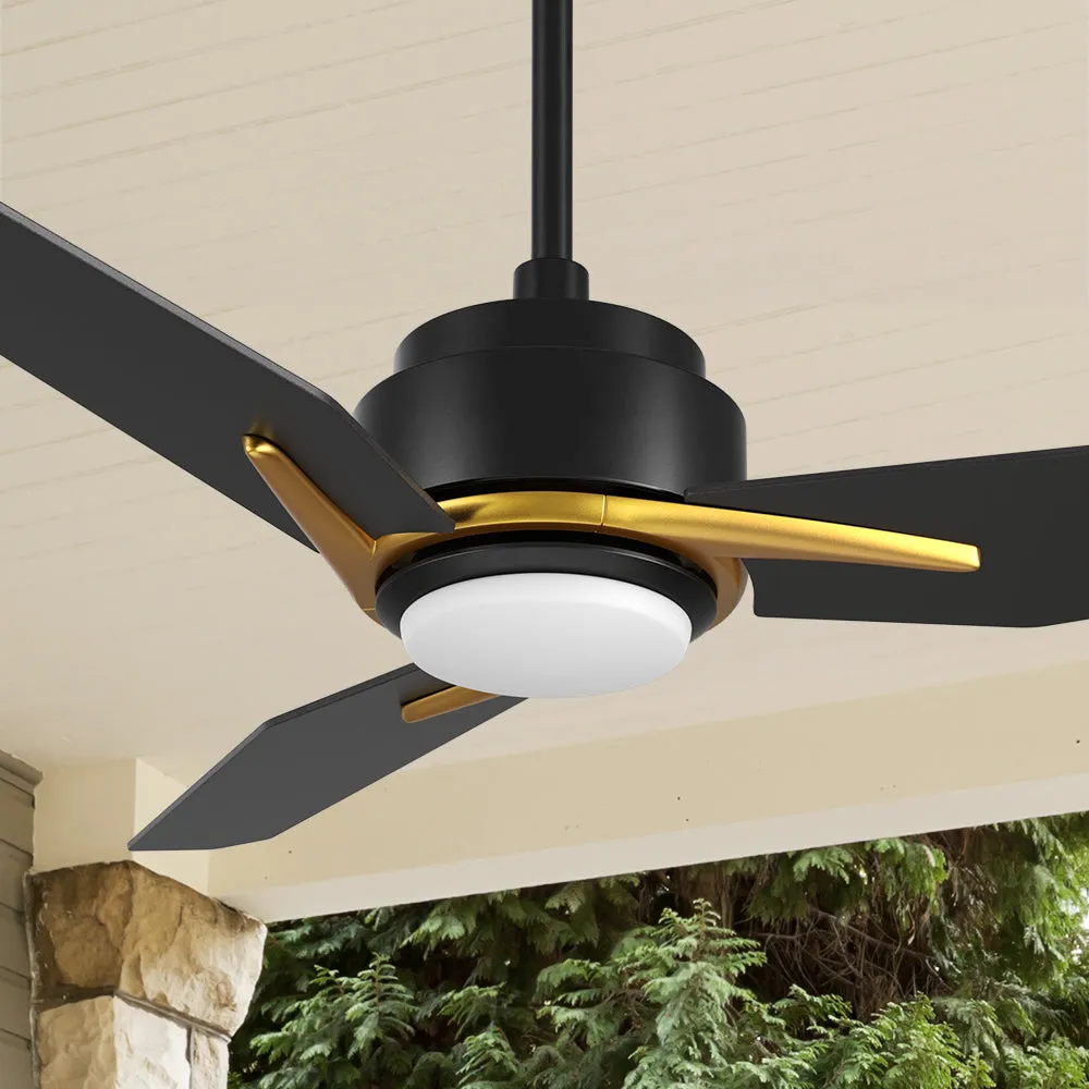 Tilbury Outdoor/Indoor Smart Ceiling Fan with LED Light Remote 56”