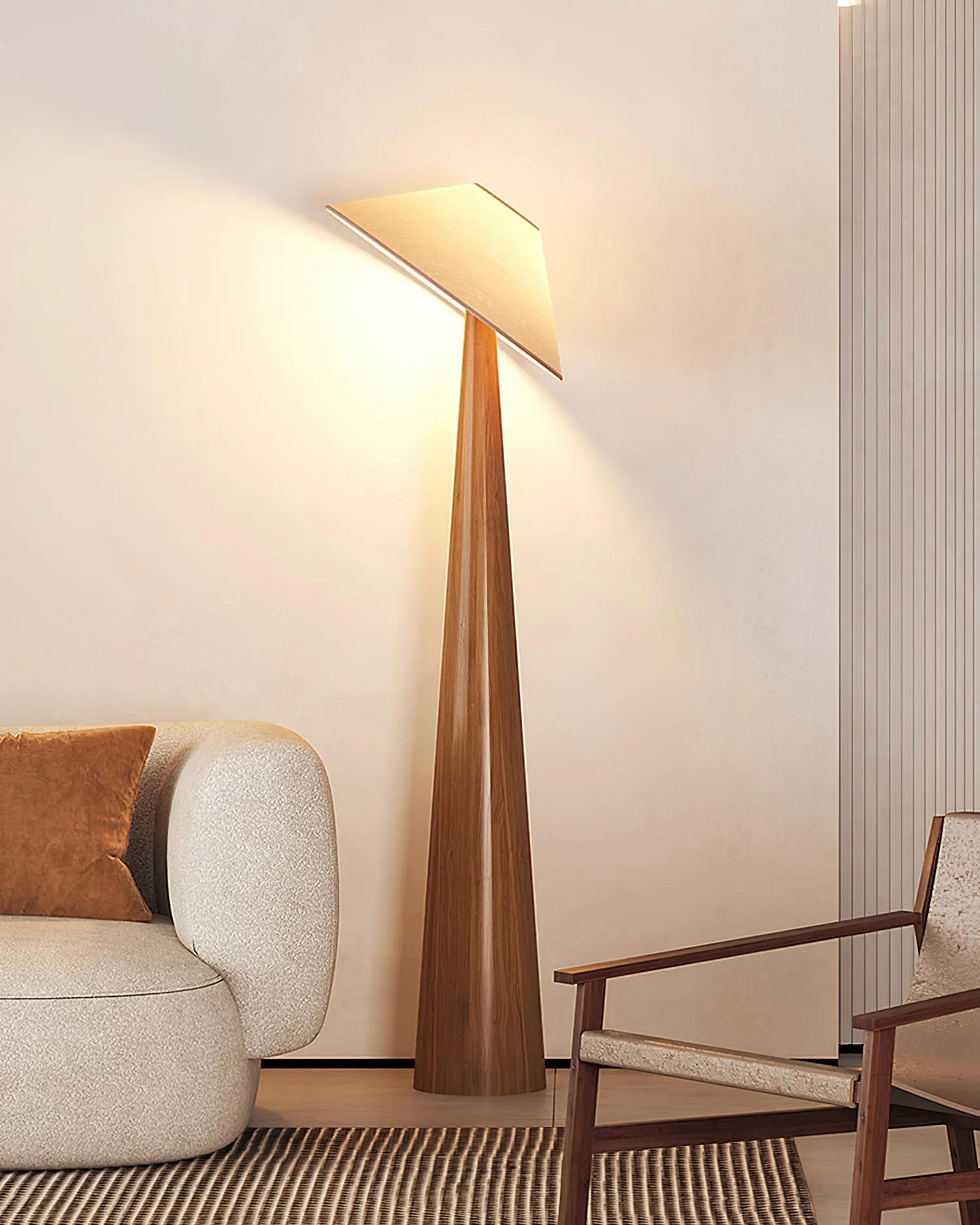 Tilt Hat Wooden Floor Lamp