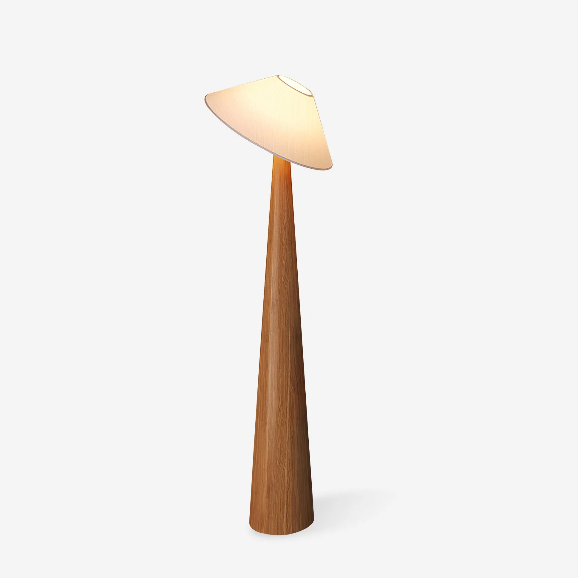 Tilt Hat Wooden Floor Lamp