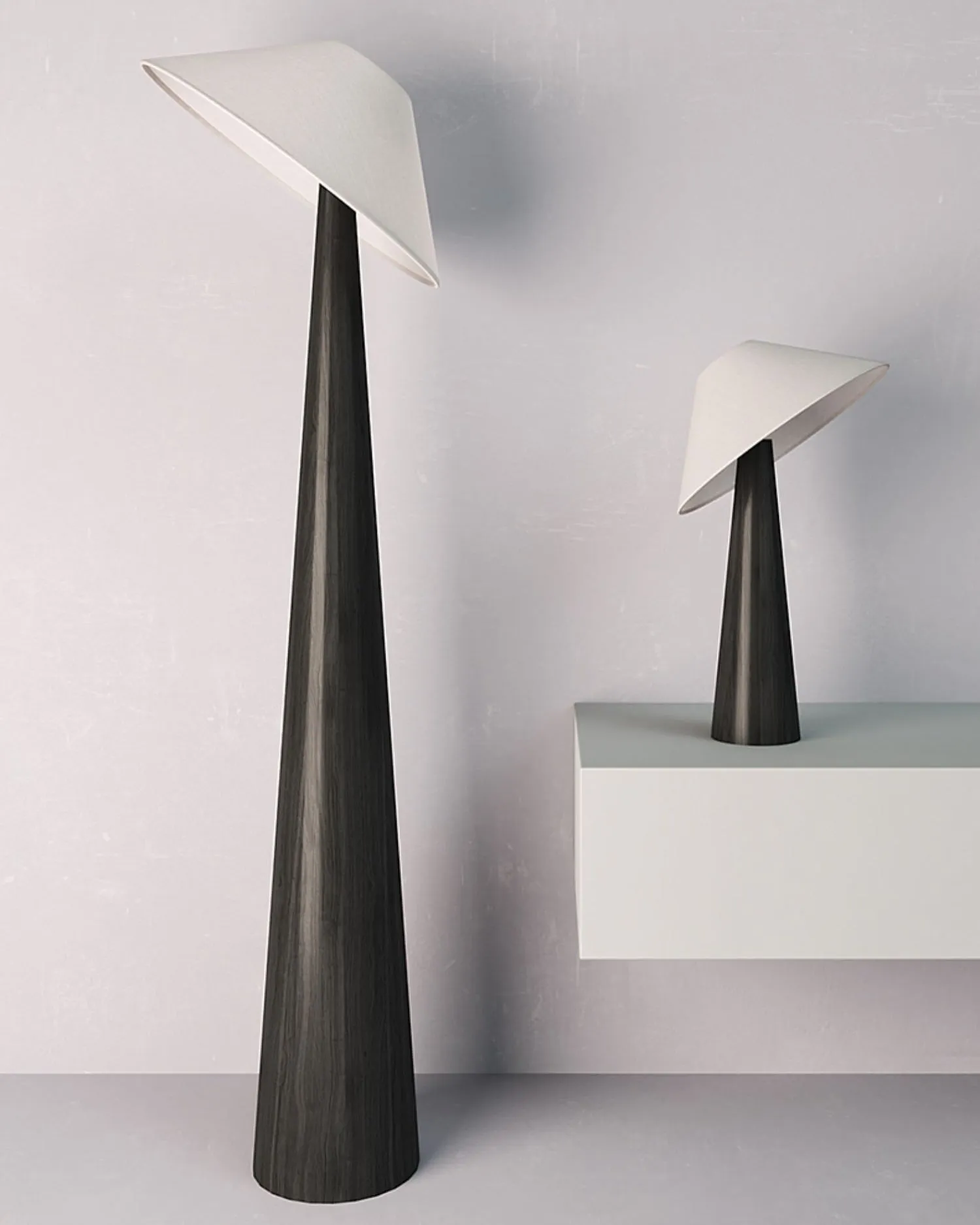 Tilt Hat Wooden Floor Lamp