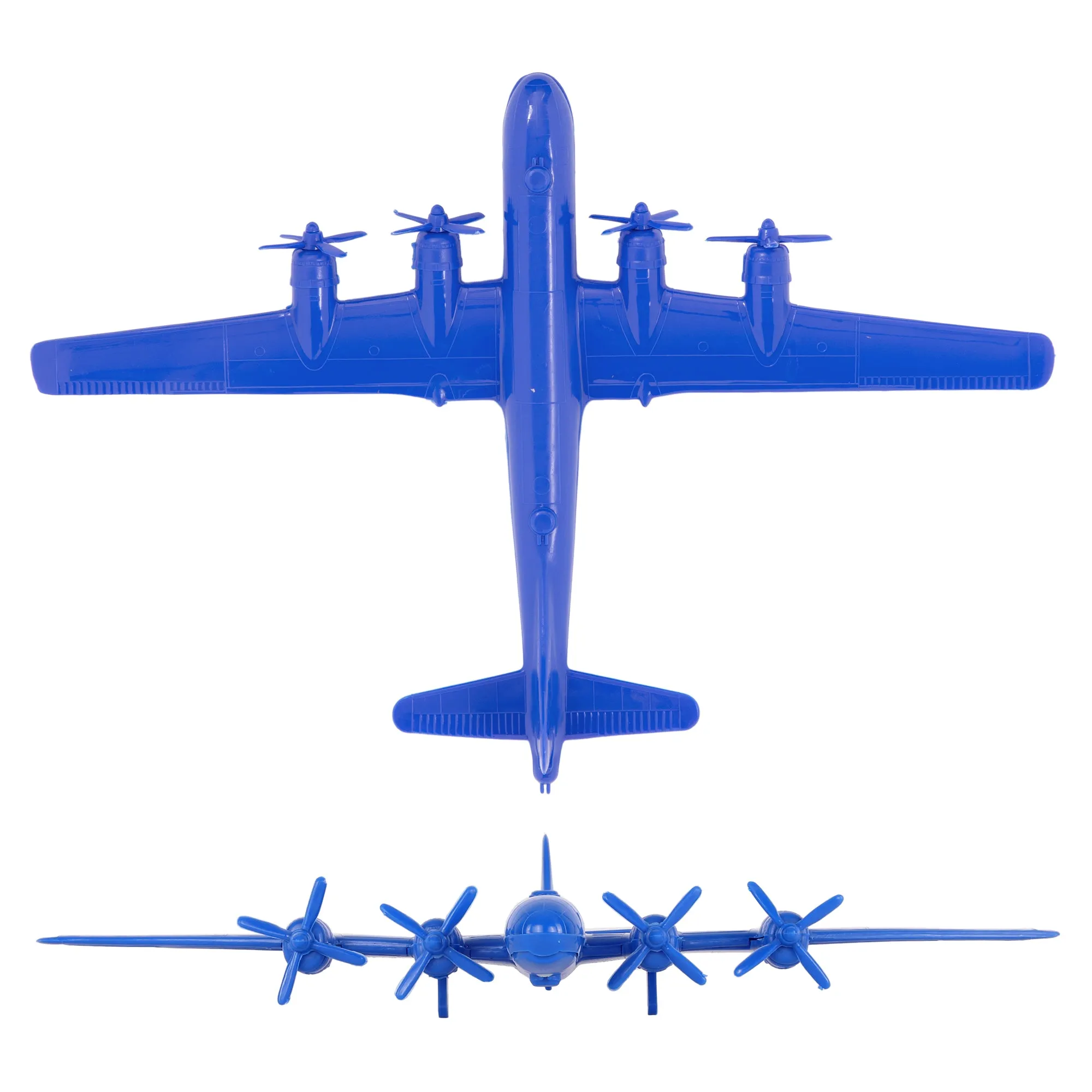 TimMee WW2 B-29 Superfortress Bomber Plane - Blue Plastic Army Men Aircraft