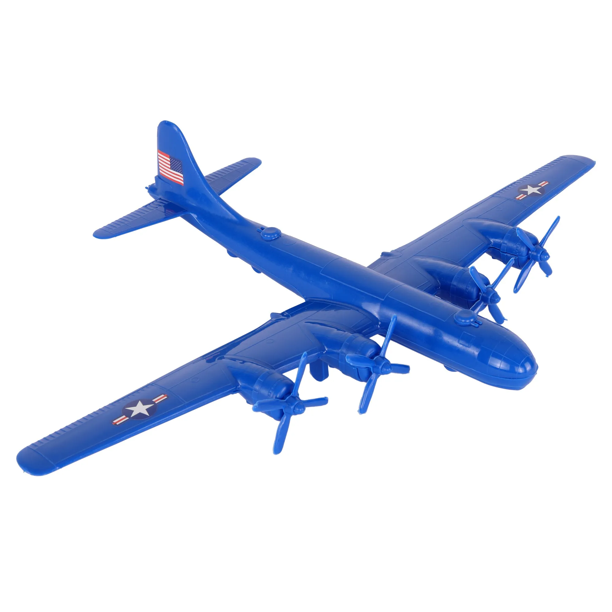 TimMee WW2 B-29 Superfortress Bomber Plane - Blue Plastic Army Men Aircraft