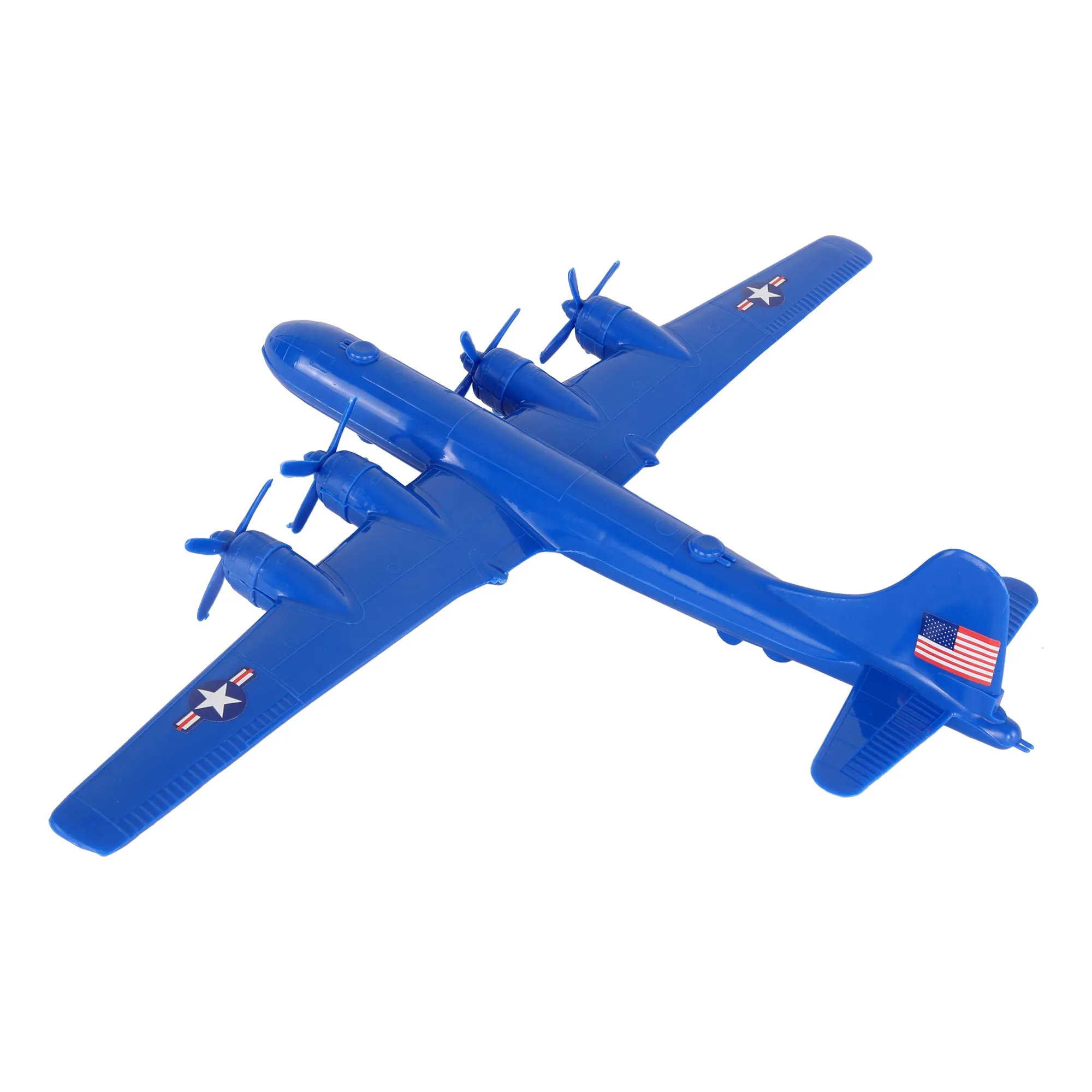 TimMee WW2 B-29 Superfortress Bomber Plane - Blue Plastic Army Men Aircraft