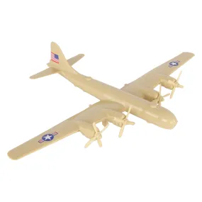 TimMee WW2 B-29 Superfortress Bomber Plane - Tan Plastic Army Men Aircraft