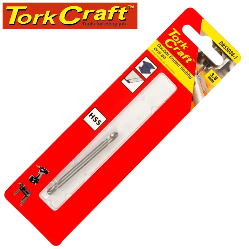 TORK CRAFT DOUBLE END STUBBY HSS 3.8MM  1 PC DR55038-1