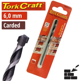 Tork Craft DRill Bit Masonry/Concrete  6.0mm 1/Card DR80060