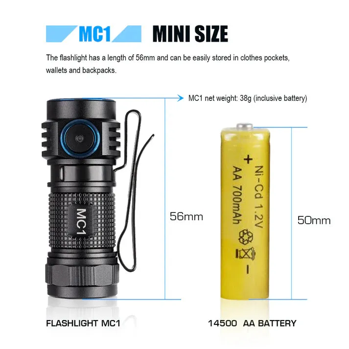 TrustFire MC1 Rechargeable EDC Flashlight