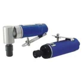 Two Astro Air Powered High Speed Die Grinders - Angle and Straight Tool Set