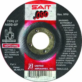 United Abrasives - Sait 20905 6" x 0.09" General Purpose Cutting Wheel