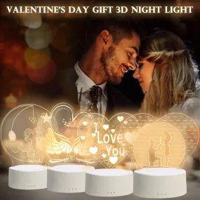 Valentine's Day Love Gifts USB Acrylic 3D Night Light LED Table Lamp Decoration