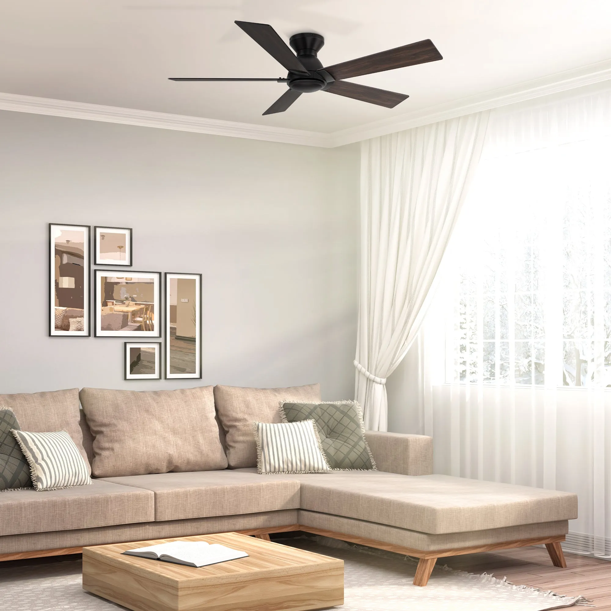 Vetric 52 inch Low Profile Ceiling Fan with Remote(No LED)